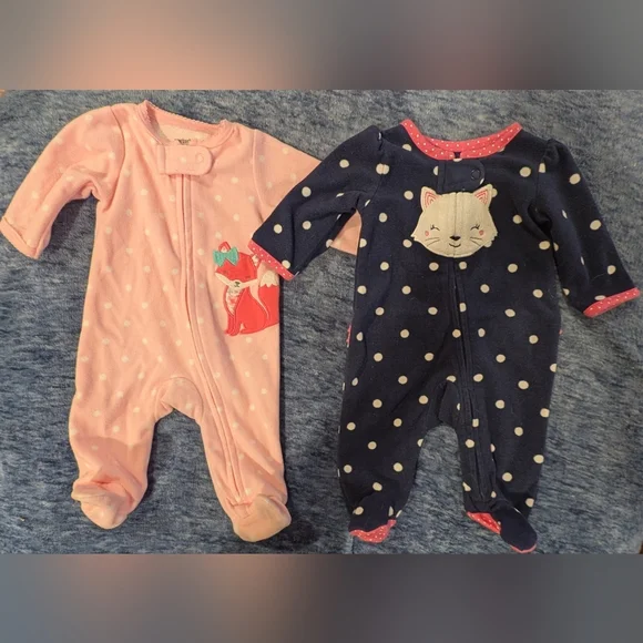 Carter's NB Kids Footies Set - Pink And Navy