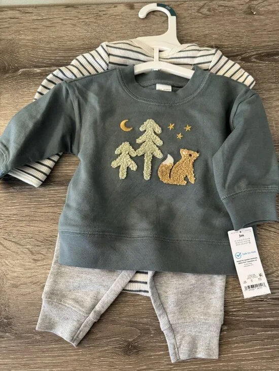 New Carter’s Baby Boys Outfit 3 Month Wildlife Fox C38