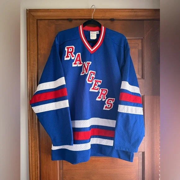 VTG New York Rangers CCM Hockey Sewn Jersey No Name