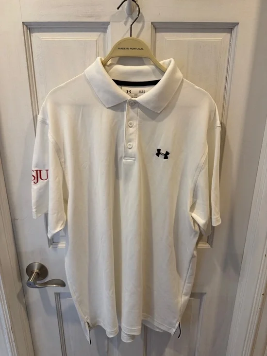 Under Armour Men’s L St. John’s University White Dri-Fit Polo NWT