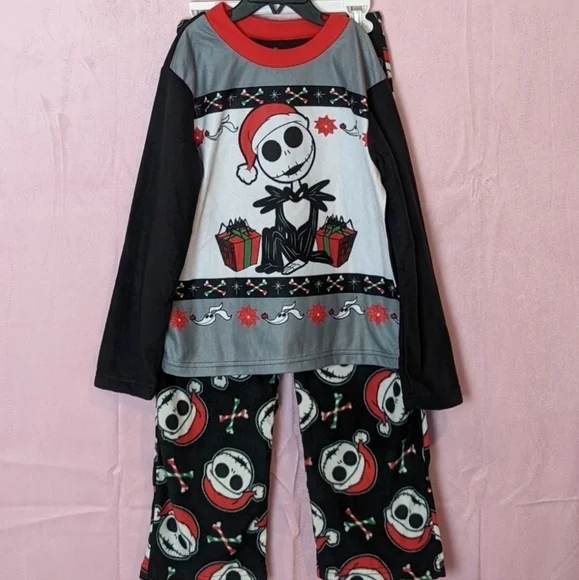 Disney The Nightmare Before Christmas Fleece Pajama Set size 8