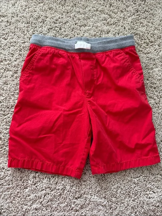 Carter's Red boys shorts with Gray elastic band size 7