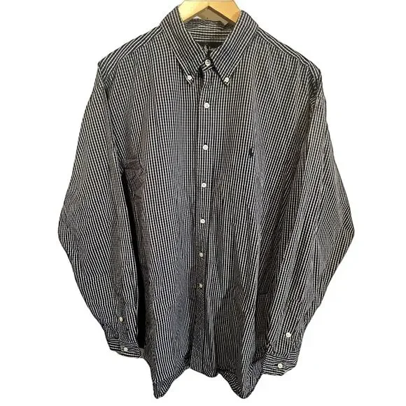 Ralph Lauren Blake Men's Gingham Button Down Long Sleeve Shirt‎ XL