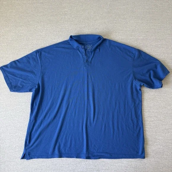 Gildan Dry Blend Men's Polo Shirt 5XL Blue Cotton Short Sleeve