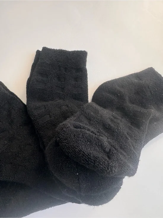 4-Pack Bamboo Terry Ankle Socks Black Soft Cushioned US Women 6–9 New