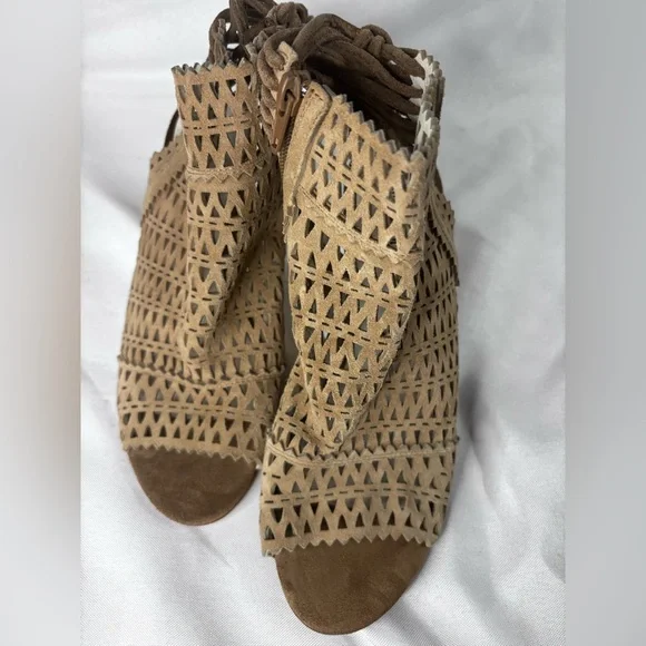 Jeffrey Campbell Tan Cut-Out Ankle‎ Booties