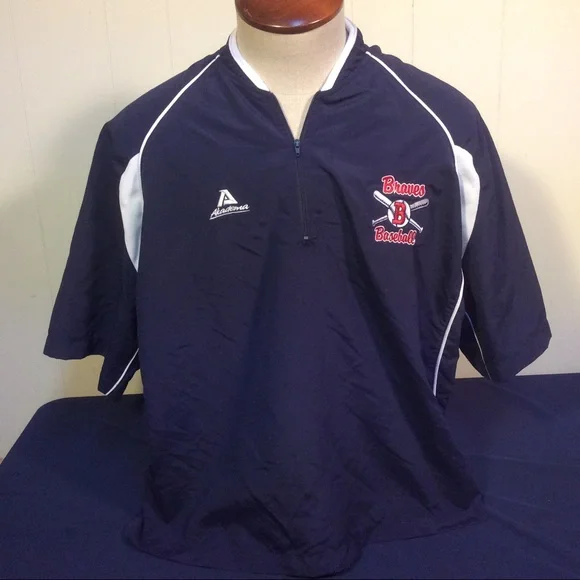 Mens Braves Baseball Warmup Jacket size large Akadema