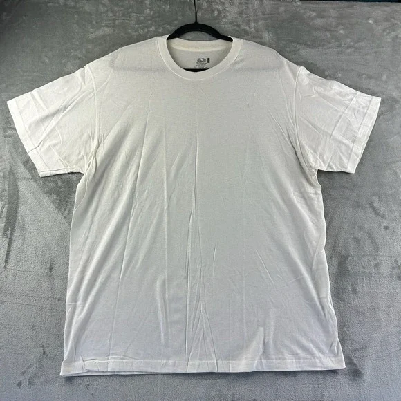 Fruit Of The Loom Crew Neck T-Shirt Men's XL White 4 Pack 100% Cotton