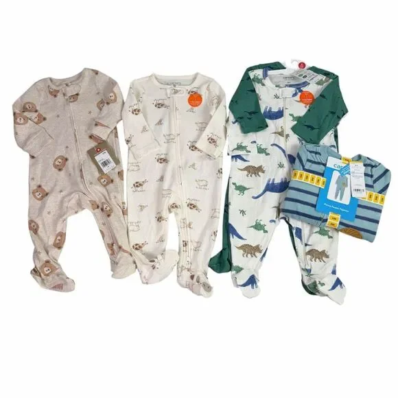 Carters Huggies Members Mark 6 month sleepers bundle of 5