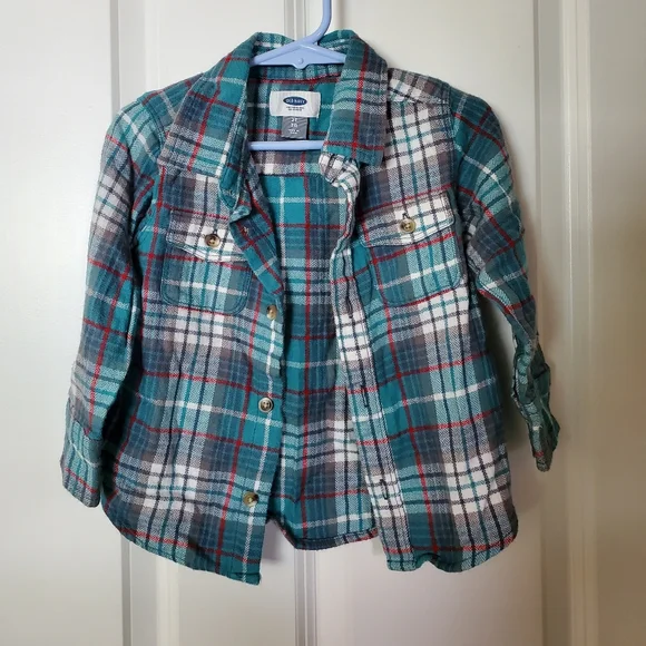 Old Navy‎ toddler flannel long sleeve shirt. 2t.