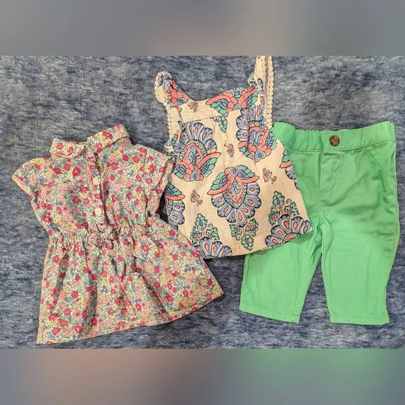 Carter's 3M Floral and Patterned Baby Outfit Set