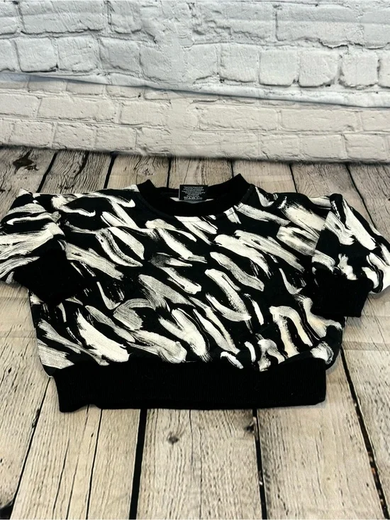 Little Bipsy Brushstroke Pattern Crewneck Sweatshirt