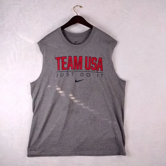 Nike Dri Fit‎ Tank Top Men's Team USA Athletic Sleeveless Size XL