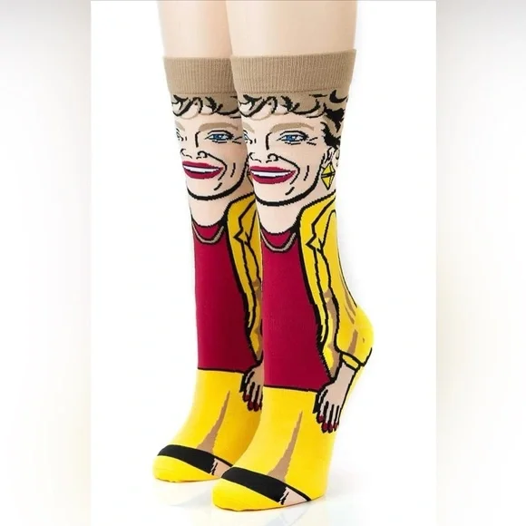 The Golden Girls Blanche Bioworld 360 Crew Socks Novelty 10-13 unisex NEW pack