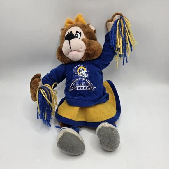 Vintage St.‎ Louis Rams Cheerleader Plush Mascot NFL Football Stuffed 1999