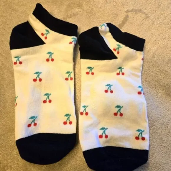 J Crew Ankle Socks with Cherries
