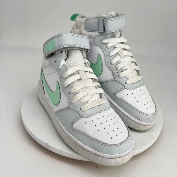 Nike Court Borough Mid 2 GS Sneakers Youth 6Y Mint Green High Top streetwear