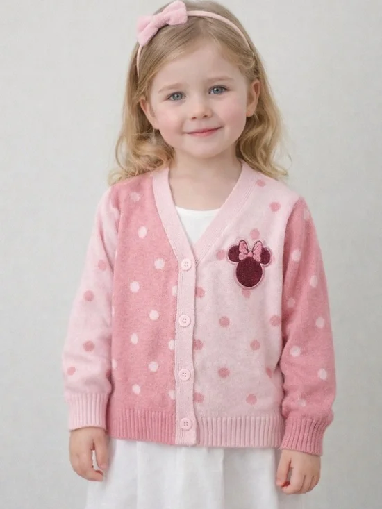 Disney Pink Polka Dot Minnie Mouse Cardigan