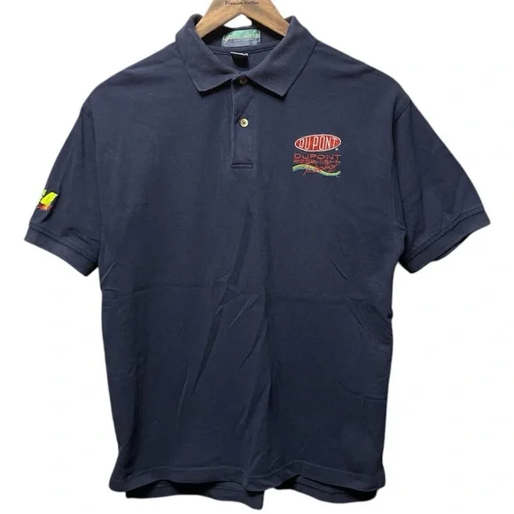 Jeff Gordon 24 NASCAR Dupont racing short sleeve collared vintage 90s polo shirt