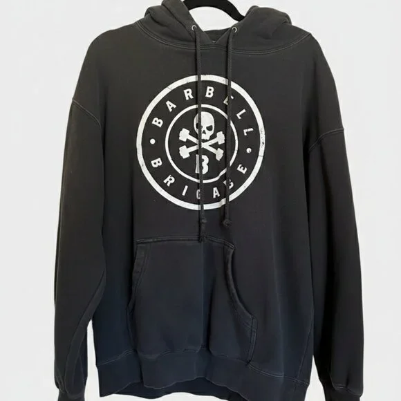 Barbell Brigade - Men's Vintage No Limits Hoodie Large Black