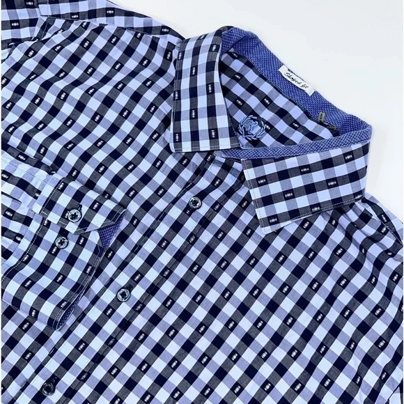 Bugatchi Shaped Fit Flip Cuff Button Shirt size XL