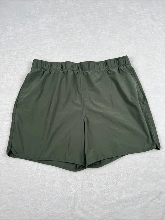 Abercrombie & Fitch Stretch Athletic Running Shorts Green Size L 5”