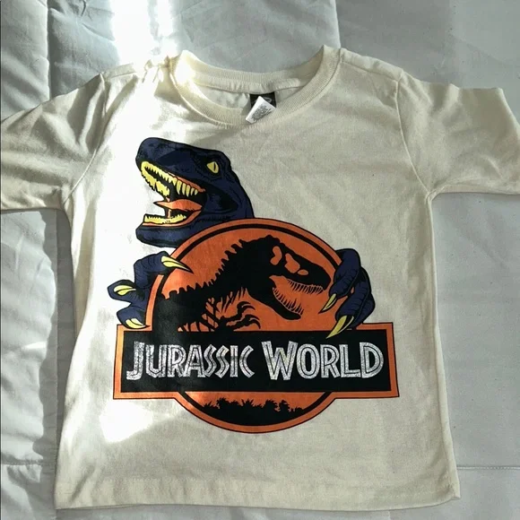 Jurassic World Kids Cream Dinosaur T-Shirt