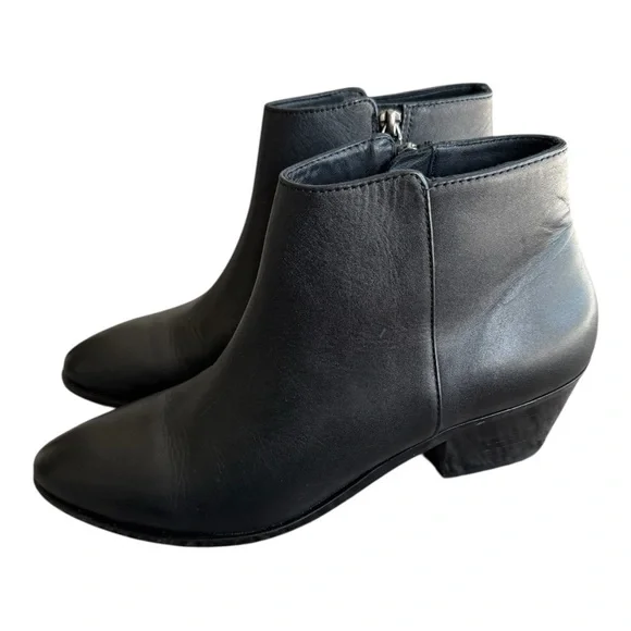 Thursday‎ Boot Company Black Leather Ankle Booties Size 10.5 Side Zipper