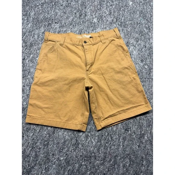 Carhartt Rugged Flex Relaxed Fit Canvas Work Shorts Tan Mens 36 102514-918