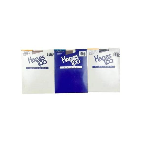 Lot Of 3 NEW Hanes Too Pantyhose 1990s Silky Day Sheers Style 116‎ H59 Size CD