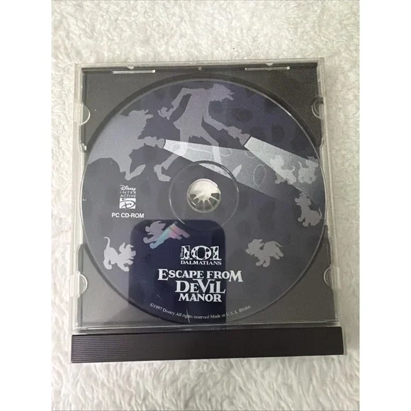 101 Dalmations Escape From Devil Manor PC CD ROM Disney 1997 Vintage