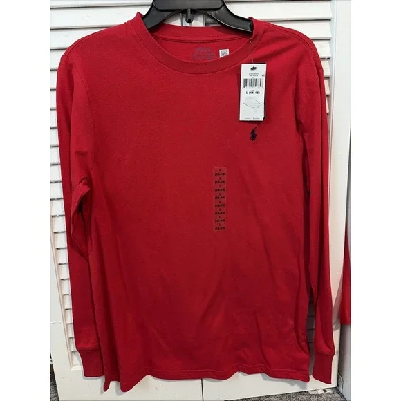 NWT Minor Defect* SEE PICS Polo Ralph‎ Lauren Boys Crewneck Shirt Size L 14-16Y