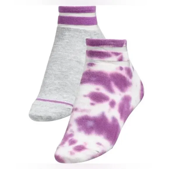4‎ Pack CALIA Women's Gripper Tie Dye Solid Crew Socks