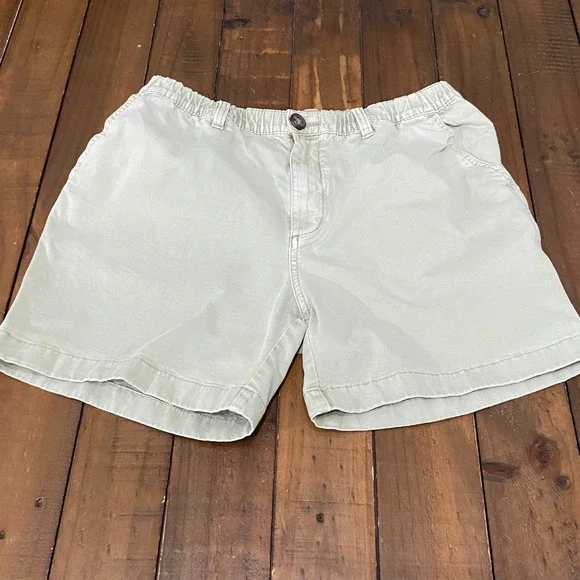 Chubbies Mens Stretch Twill Elastic Waist Shorts Sage Green Size Medium 5.5