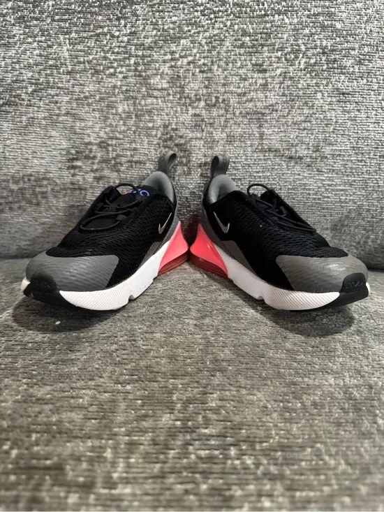Nike Air Max 270 GS Black Gray Pink Training Sneakers Size 9C
