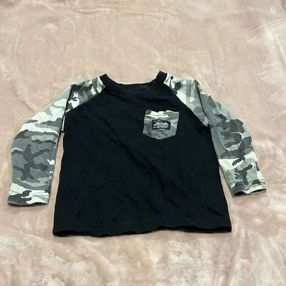 Academics Black and Camo Toddler Shirt