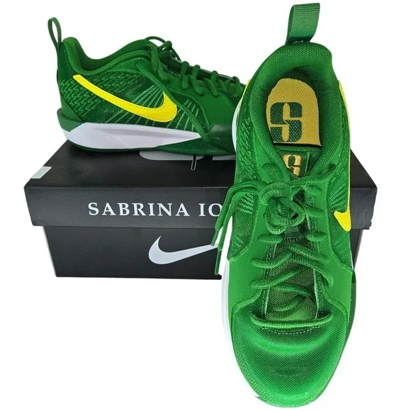 Nike Sabrina 2 OR GS Oregon Apple Green Yellow Strike‎ NIB HQ4515-300 4.5Y W6