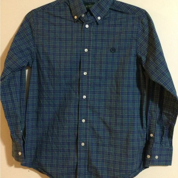 Lauren Ralph Lauren Blue and Green‎ Button-Down Shirt