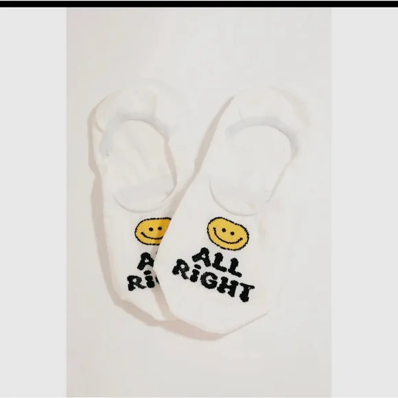 Smiley Face No show socks 1pair