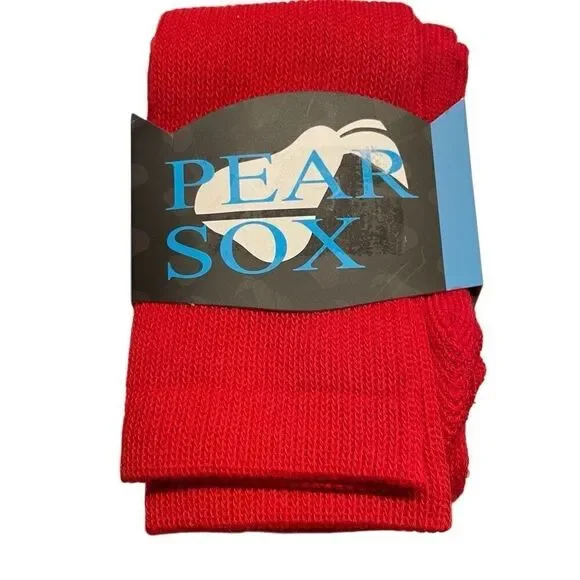 Pear Sox Allsport Knee High Socks Red Intermediate Size Moisture Wicking Tube
