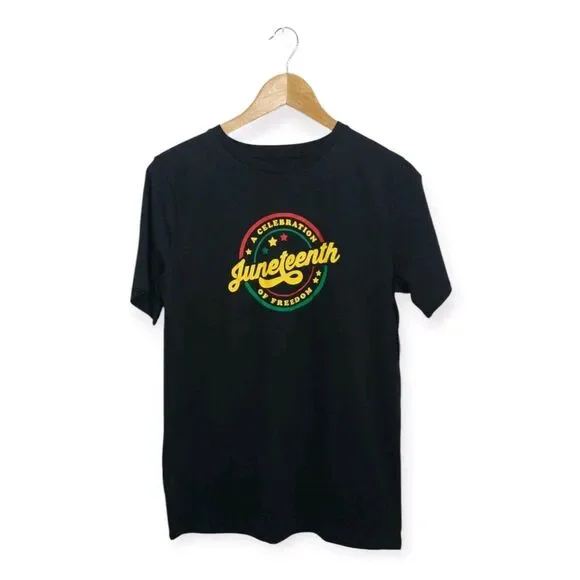 Hope & Wonder Juneteenth Shirt Kids Youth Size XL 18/20 Short Sleeve Black Logo