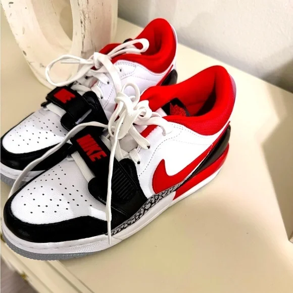 Nike Kids' Sneakers in White, Red, and Black