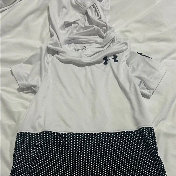 Under Armour White and Black Athletic Tee