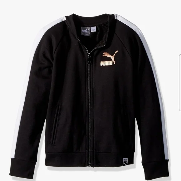 SALE PUMA Kids' Archive T7 Bomber Jacket - Size 8/10