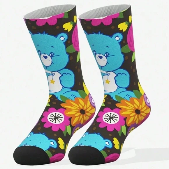 •Feel the Love•Colorful Care Bears All Over Print Unisex Socks 3 for $21