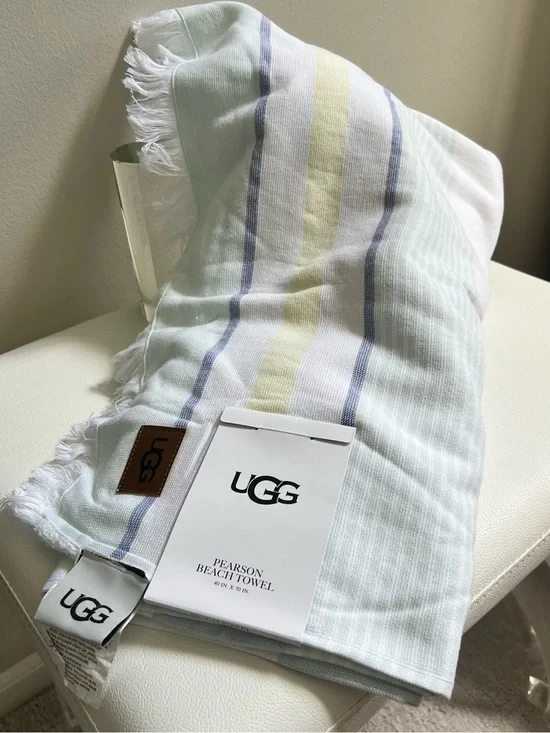 UGG Pearson Beach Towel - Pastel Stripe 40” X 70” New!!