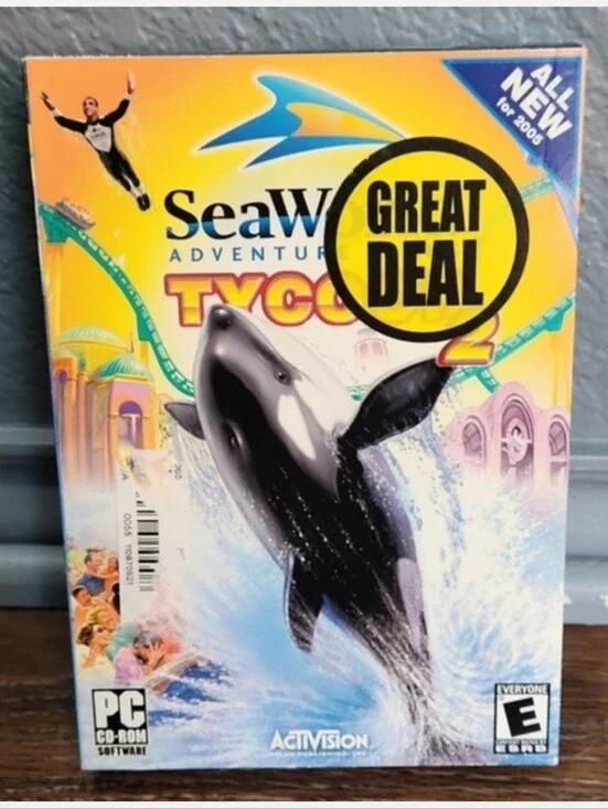 Sea World Adventure Parks Tycoon 2 PC CD-ROM computer game