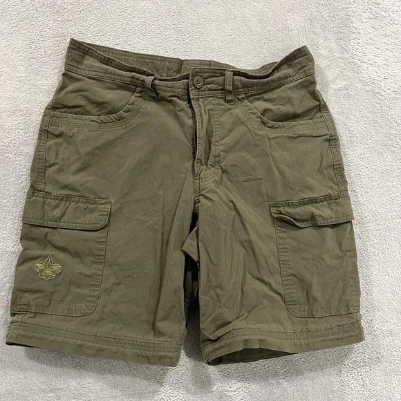 Boy Scouts of America Cargo Shorts Men's 32 Uniform Classic‎ Green