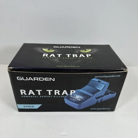 Rat Traps That Work 6 Pack - Indoor and Outdoor Traps for Mice, Voles, Rats