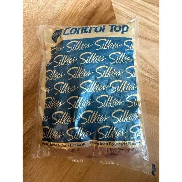 6/$25 Vintage NIP Control Top Silkies XXLarge Natural with Support Leg Nylons